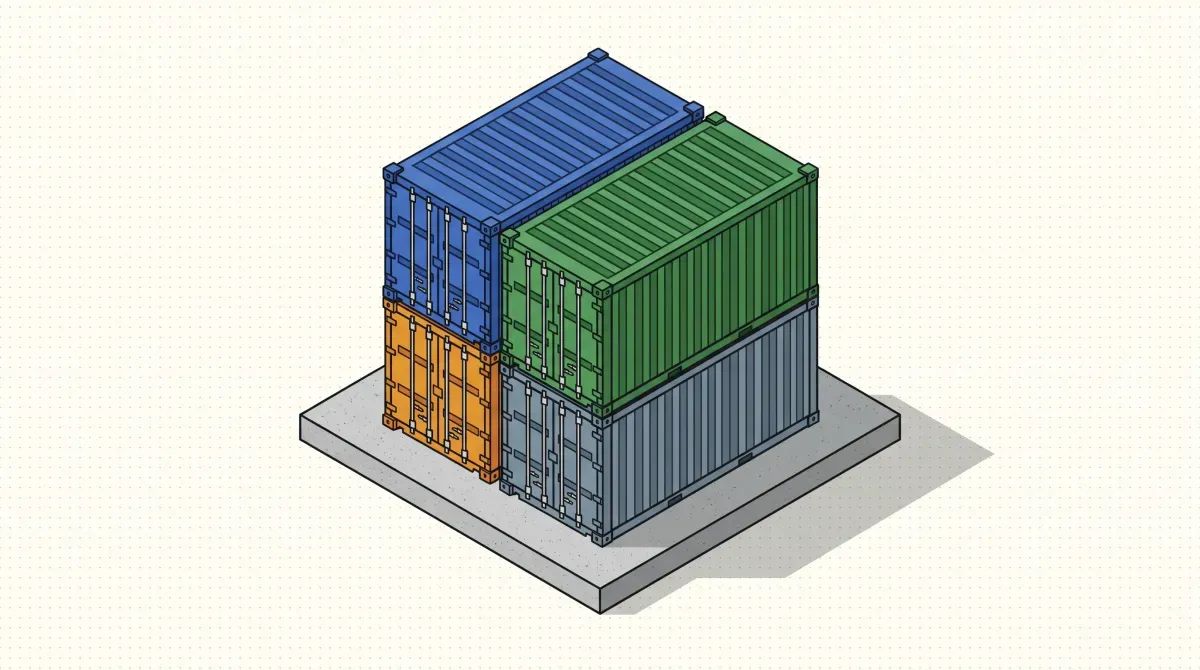 Docker Compose terminal output showing 20 self-hosted services starting up on a Linux homelab server